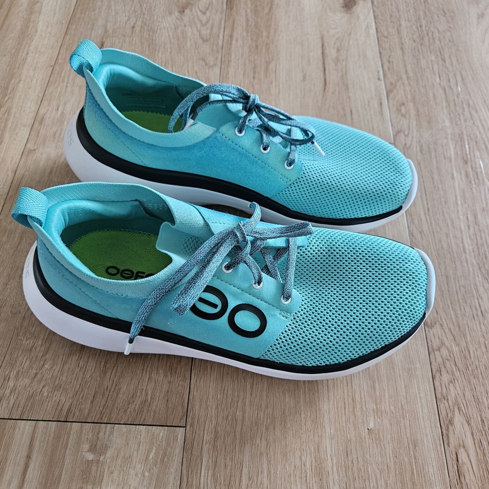 OOFOS Shoes Womens Size 10 Emerald Mint Green OOmy Stride Recovery Mesh Sneaker